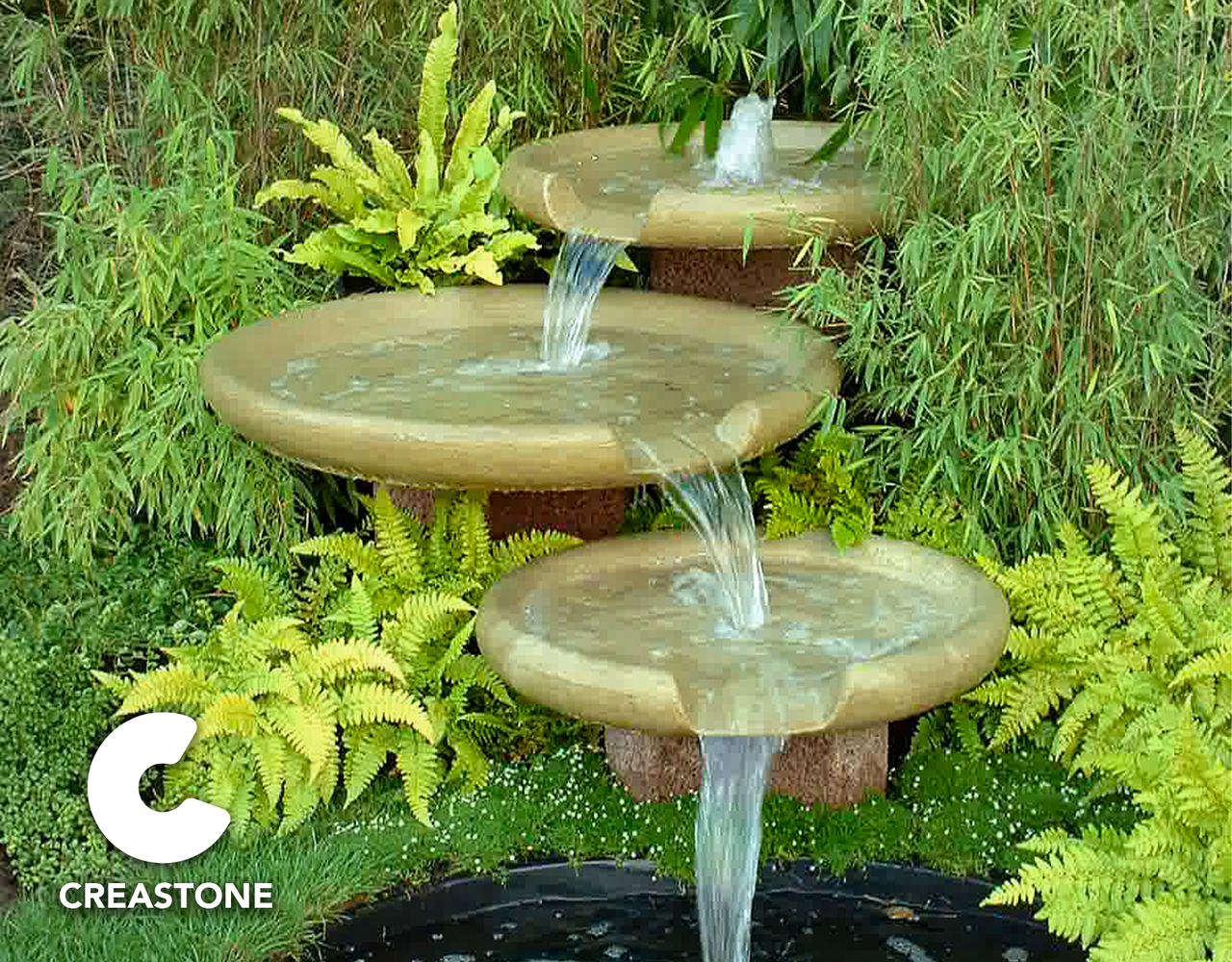 vieren actrice Disciplinair Waterschalen set creëert een cascade waterval in uw tuin - Creastone